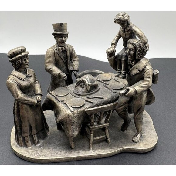 Tudor Mint Company A Christmas Carol Happy Ending Pewter Signed 1137 of 5000 - Picture 2 of 9